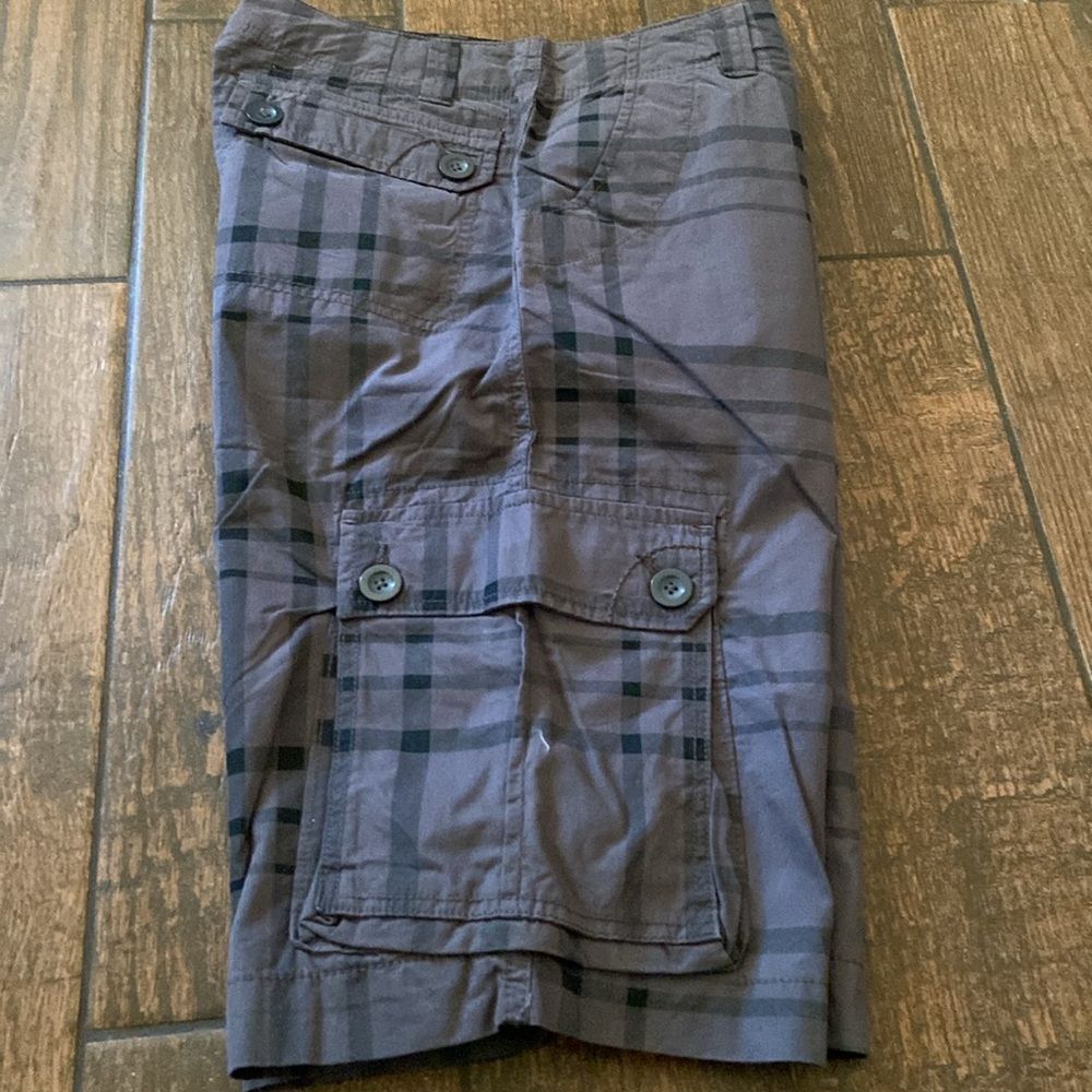 Arizona Jean Company Grey Charcoal Cargo Shorts Relaxed Fit Sz 30 New No Tag